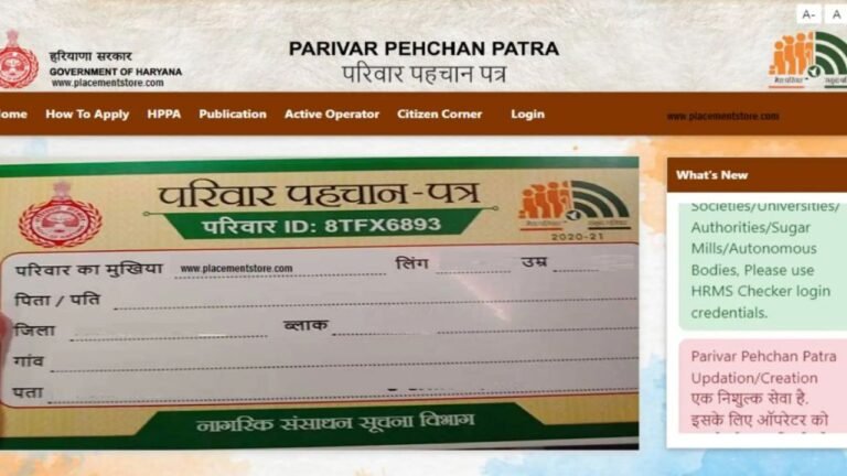 Haryana Family ID: परिवार पहचान पत्र बना सहारा! अब सरकार खुद घर तक भेजेगी योजनाओं का फायदा