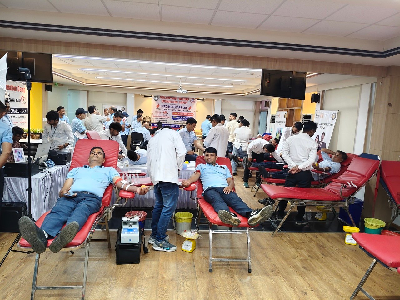 हीरो ग्रुप के संस्थापक स्वर्गीय बृजमोहन मुंजाल की जयंती पर रक्तदान शिविर आयोजित