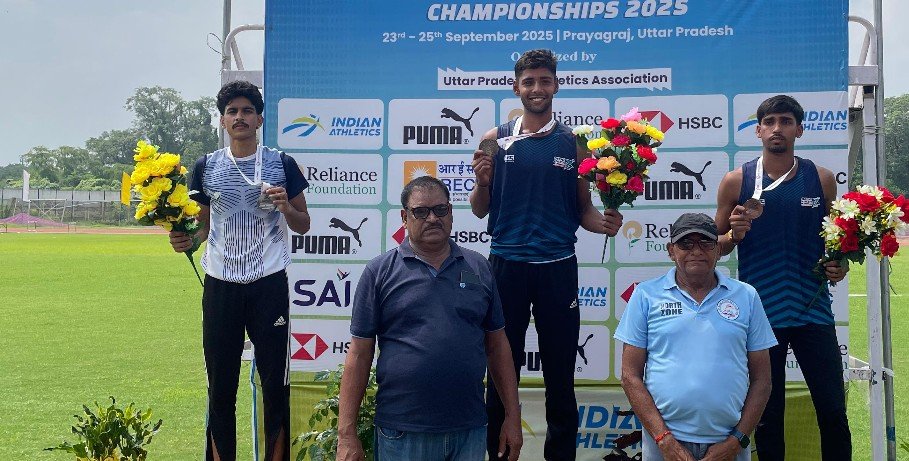 प्रयागराज के मदन मोहन मालवीय स्टेडियम में 23 से 25 सितम्बर तक आयोजित 36वीं नार्थ जोन एथलेटिक्स चैंपियनशिप में हरियाणा के खिलाड़ियों ने शानदार प्रदर्शन