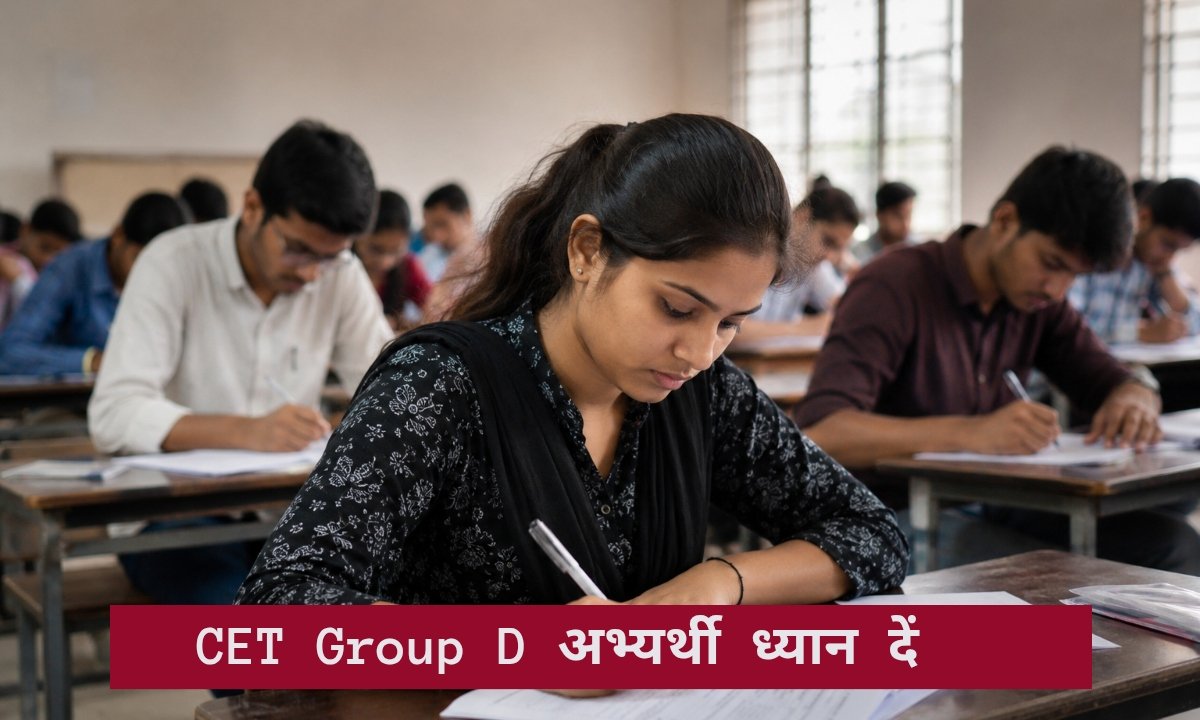 CET ग्रुप-डी अभ्यार्थी ध्यान दें