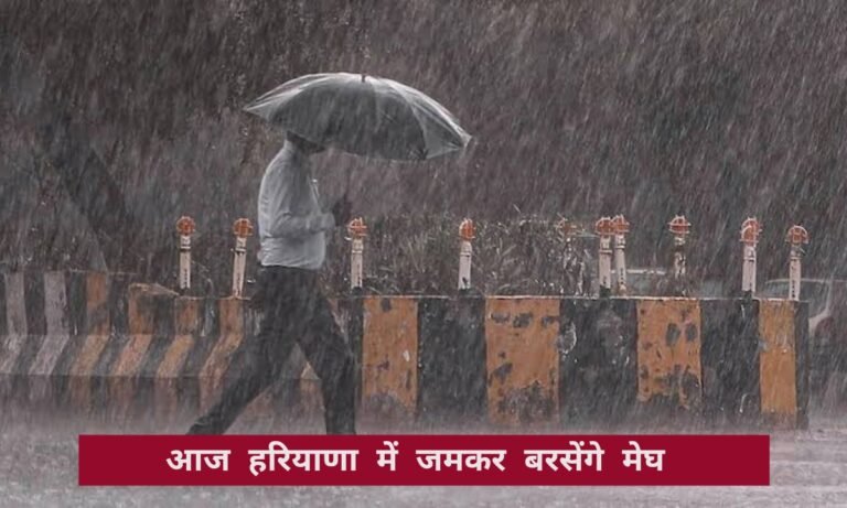 हरियाणा में आज मेहरबान रहेगा मानसून, कई जिलों में झमाझम बारिश का अलर्ट