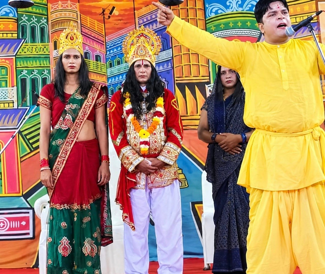 धारूहेड़ा में रामलीला का शुभारंभ, पहले दिन नारद मोह का मंचन