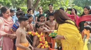 मसानी स्कूल में PTM व दशहरा उत्सव का आयोजन, विद्यार्थियों ने किया रामलीला का मंचन