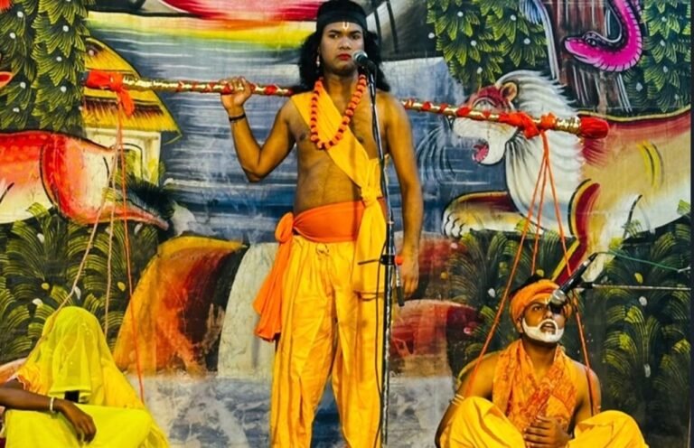 धारूहेड़ा में श्री रामलीला क्लब ने किया श्रवण लीला का मंचन