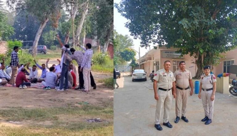 बिजली कर्मचारियों की Strike के चलते Power House और वाटर वर्क्स पर Police  तैनात