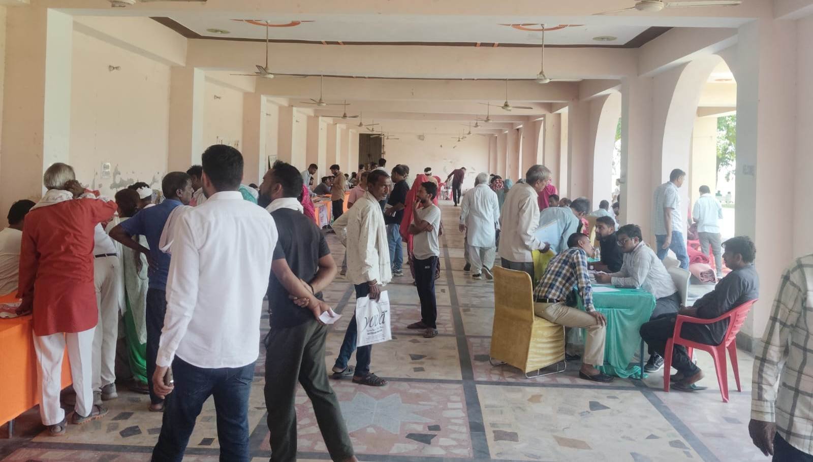 सोमवार को नंदरामपुर बास में सेवा सेतु कैंप का आयोजन किया गया।