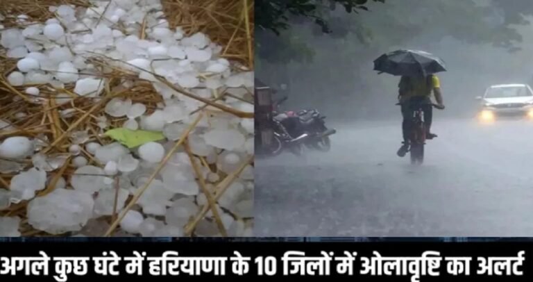 सावधान! हरियाणा के इन 10 जिलों में आज होगी ओलावृष्टि